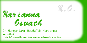 marianna osvath business card